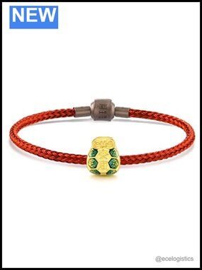999 24K Solid Gold Mini Omamori Charm Bracelet